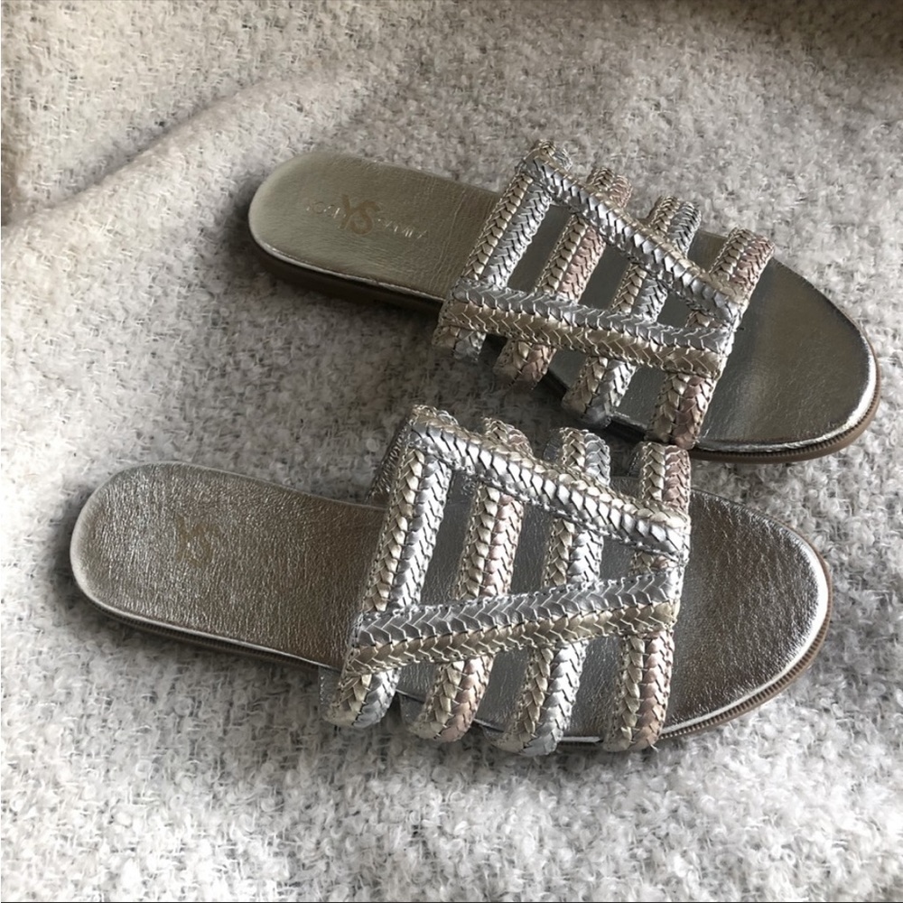 Yosi Samra molly, braided sandals, slides, slip on size 11